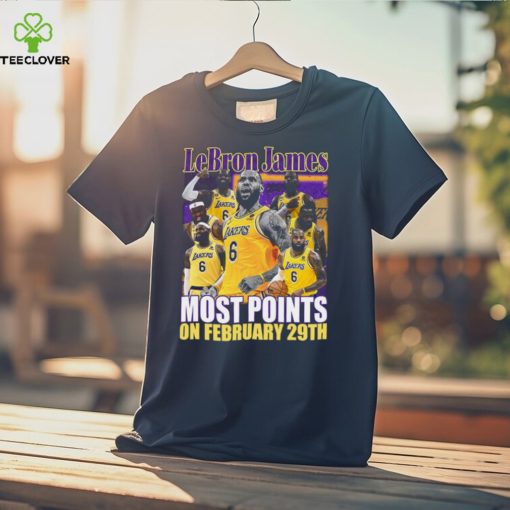 Los Angeles Lakers LeBron James most points on february 29th hoodie, sweater, longsleeve, shirt v-neck, t-shirt