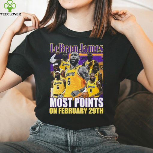 Los Angeles Lakers LeBron James most points on february 29th hoodie, sweater, longsleeve, shirt v-neck, t-shirt