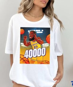 Los Angeles Lakers Lebron James 23 smiling hand sign 40.000 poster hoodie, sweater, longsleeve, shirt v-neck, t-shirt