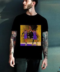 Los Angeles Lakers Lebron James and Bronny James Jr high five shirt