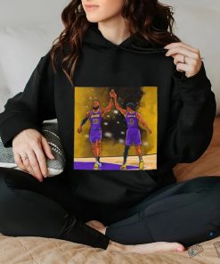 Los Angeles Lakers Lebron James and Bronny James Jr high five shirt