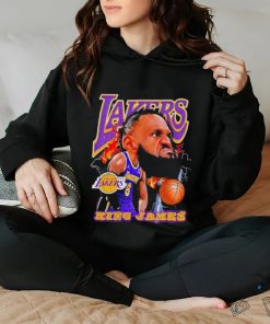 Los Angeles Lakers Lebron James king James big head signature shirt 3 Los Angeles Lakers Lebron James king James big head signature shirt