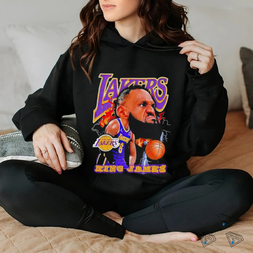 Los Angeles Lakers Lebron James king James big head signature shirt Los Angeles Lakers Lebron James king James big head signature shirt