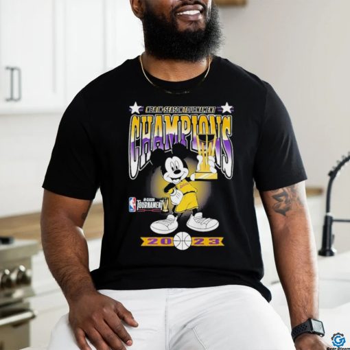 Los Angeles Lakers Mickey Mouse NBA in Season Tournament Champions 2023 Shirt