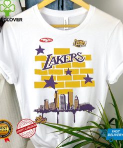 Los Angeles Lakers Mitchell & Ness x Tats Cru Hardwood Classics City T Shirt