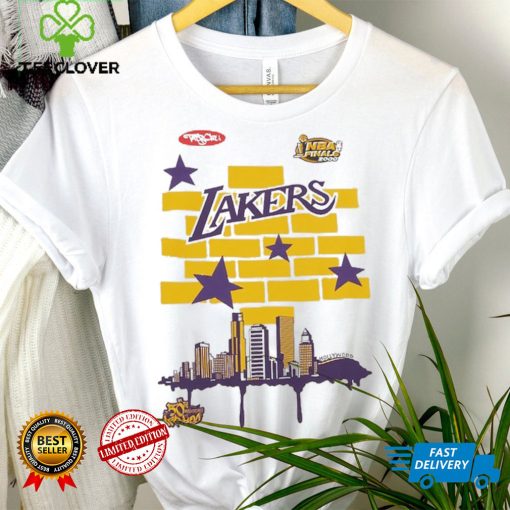 Los Angeles Lakers Mitchell & Ness x Tats Cru Hardwood Classics City T Shirt