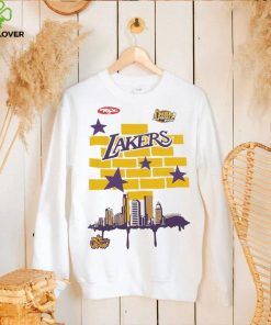 Los Angeles Lakers Mitchell & Ness x Tats Cru Hardwood Classics City T Shirt