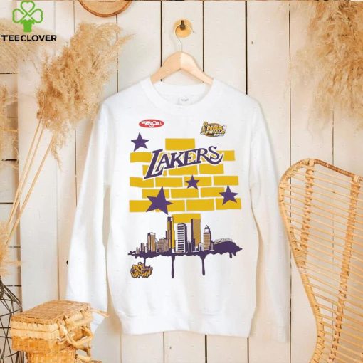 Los Angeles Lakers Mitchell & Ness x Tats Cru Hardwood Classics City T Shirt