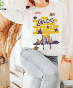 Los Angeles Lakers Mitchell & Ness x Tats Cru Hardwood Classics City T Shirt