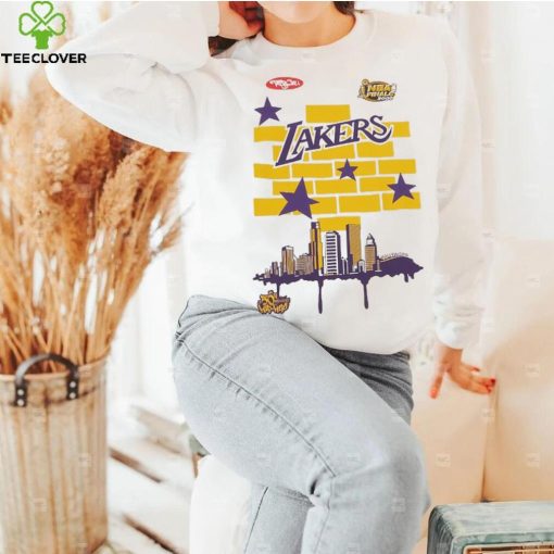 Los Angeles Lakers Mitchell & Ness x Tats Cru Hardwood Classics City T Shirt