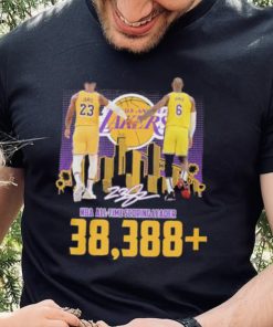 Los Angeles Lakers NBA All time scoring leader 38,388 James signature shirt