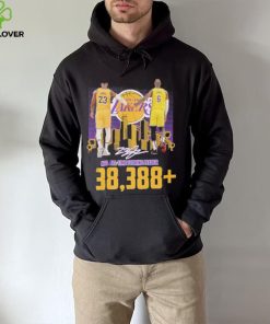 Los Angeles Lakers NBA All time scoring leader 38,388 James signature hoodie, sweater, longsleeve, shirt v-neck, t-shirt