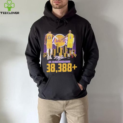 Los Angeles Lakers NBA All time scoring leader 38,388 James signature hoodie, sweater, longsleeve, shirt v-neck, t-shirt