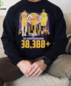 Los Angeles Lakers NBA All time scoring leader 38,388 James signature hoodie, sweater, longsleeve, shirt v-neck, t-shirt