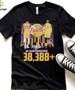 Los Angeles Lakers NBA All time scoring leader 38,388 James signature hoodie, sweater, longsleeve, shirt v-neck, t-shirt