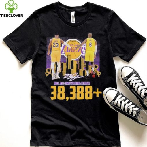 Los Angeles Lakers NBA All time scoring leader 38,388 James signature hoodie, sweater, longsleeve, shirt v-neck, t-shirt