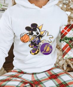 Los Angeles Lakers NBA Basketball Dabbing Mickey Disney Sports T shirt