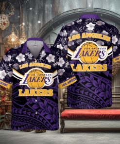 Los Angeles Lakers National National Basketball Association 2024 Polynesian Pattern Hawaiian Shirt