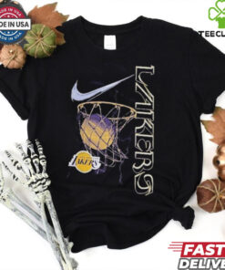 Los Angeles Lakers Nike Courtside Logo Max 90 II T Shirts