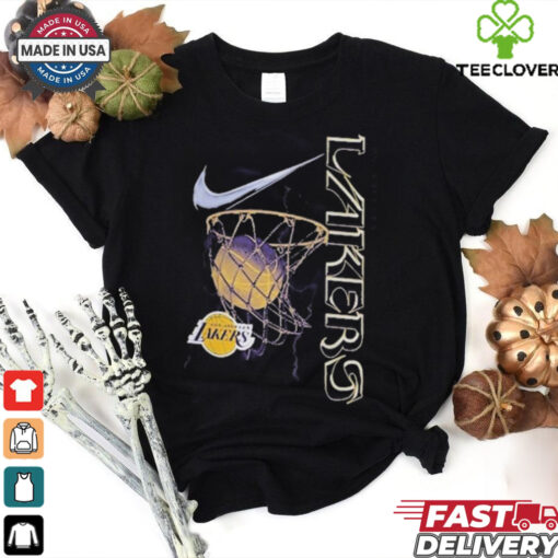 Los Angeles Lakers Nike Courtside Logo Max 90 II T Shirts