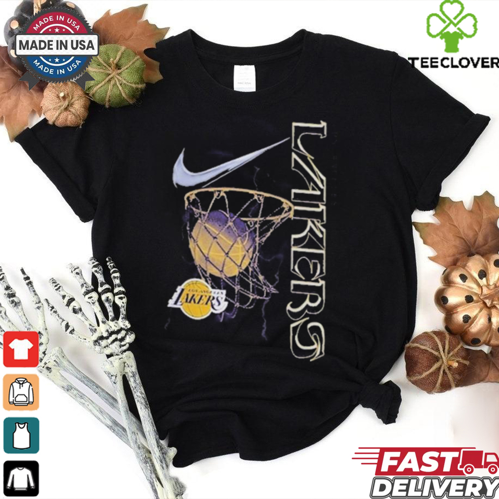 Los Angeles Lakers Nike Courtside Logo Max 90 II T Shirts Los Angeles Lakers Nike Courtside Logo Max 90 II T Shirts