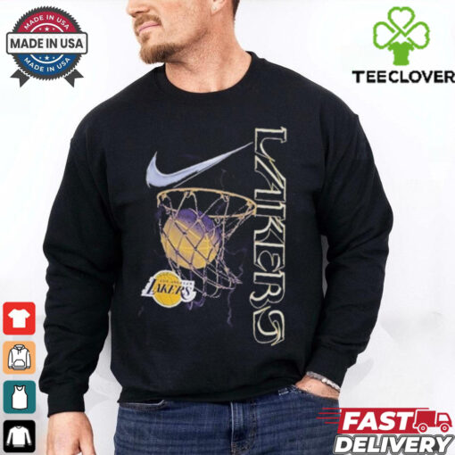Los Angeles Lakers Nike Courtside Logo Max 90 II T Shirts