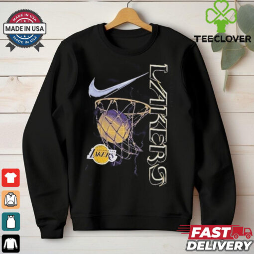Los Angeles Lakers Nike Courtside Logo Max 90 II T Shirts