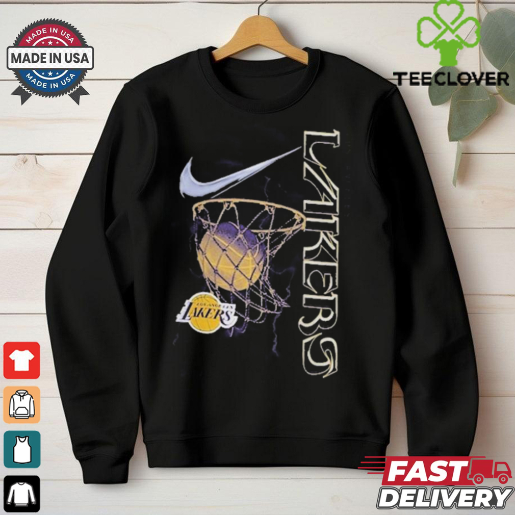 Los Angeles Lakers Nike Courtside Logo Max 90 II T Shirts Los Angeles Lakers Nike Courtside Logo Max 90 II T Shirts