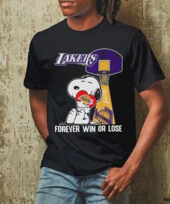 Los Angeles Lakers Snoopy Shirt, Lakers Forever Win Or Lose T Shirt