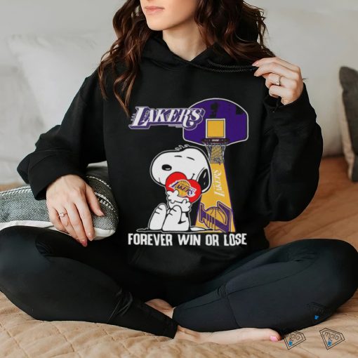Los Angeles Lakers Snoopy Shirt, Lakers Forever Win Or Lose T Shirt
