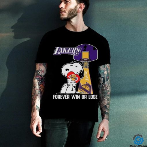 Los Angeles Lakers Snoopy Shirt, Lakers Forever Win Or Lose T Shirt