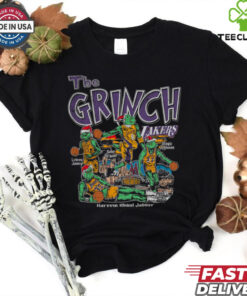 Los Angeles Lakers The Grinch Holiday Basketball Legends T Shirt