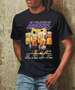 Los Angeles Lakers The King Lebron James The Mamba Kobe Bryant The Myth Anthony Davis The Legend Shaquille O’neal Signatures Shirt