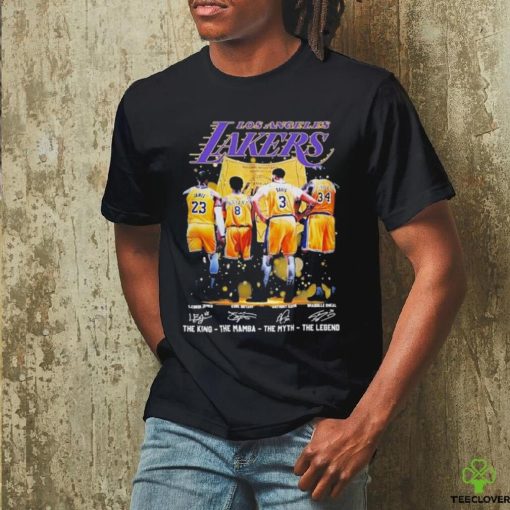 Los Angeles Lakers The King Lebron James The Mamba Kobe Bryant The Myth Anthony Davis The Legend Shaquille O’neal Signatures Shirt