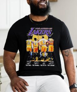 Los Angeles Lakers The King Lebron James The Mamba Kobe Bryant The Myth Anthony Davis The Legend Shaquille O’neal Signatures Shirt