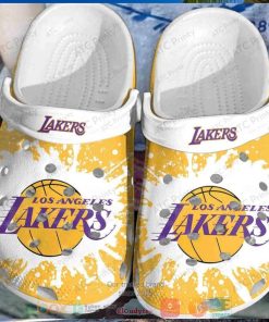 Los Angeles Lakers White Yellow Nba Crocs Clog Shoes