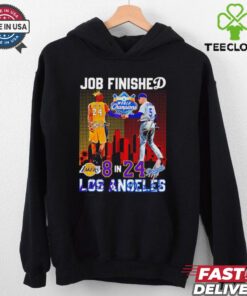 Los Angeles Lakers and Dodgers players Bryant and Freeman job finished shirt
