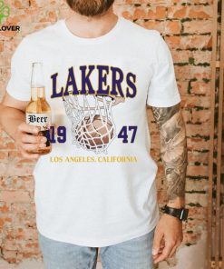 Los Angeles Lakers basketball NBA est 1947 California logo shirt