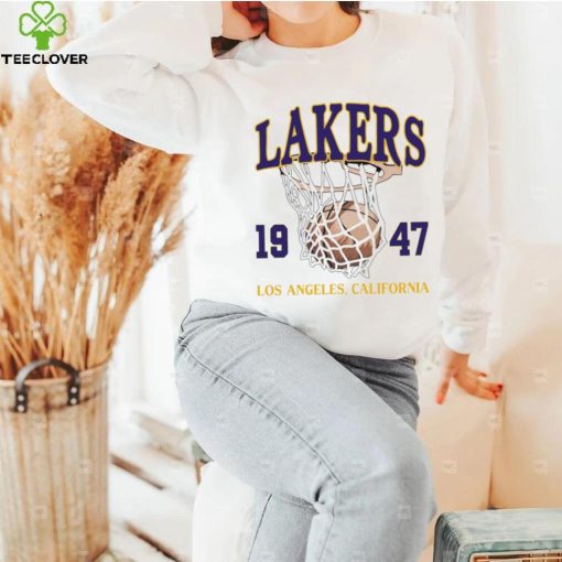 Los Angeles Lakers basketball NBA est 1947 California logo hoodie, sweater, longsleeve, shirt v-neck, t-shirt