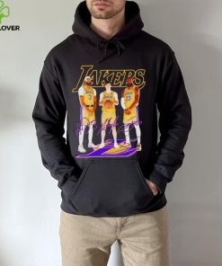 Los Angeles Lakers basketball three members signatures shirt 2 Los Angeles Lakers basketball three members signatures shirt