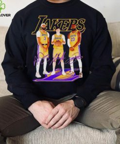 Los Angeles Lakers basketball three members signatures shirt 3 Los Angeles Lakers basketball three members signatures shirt