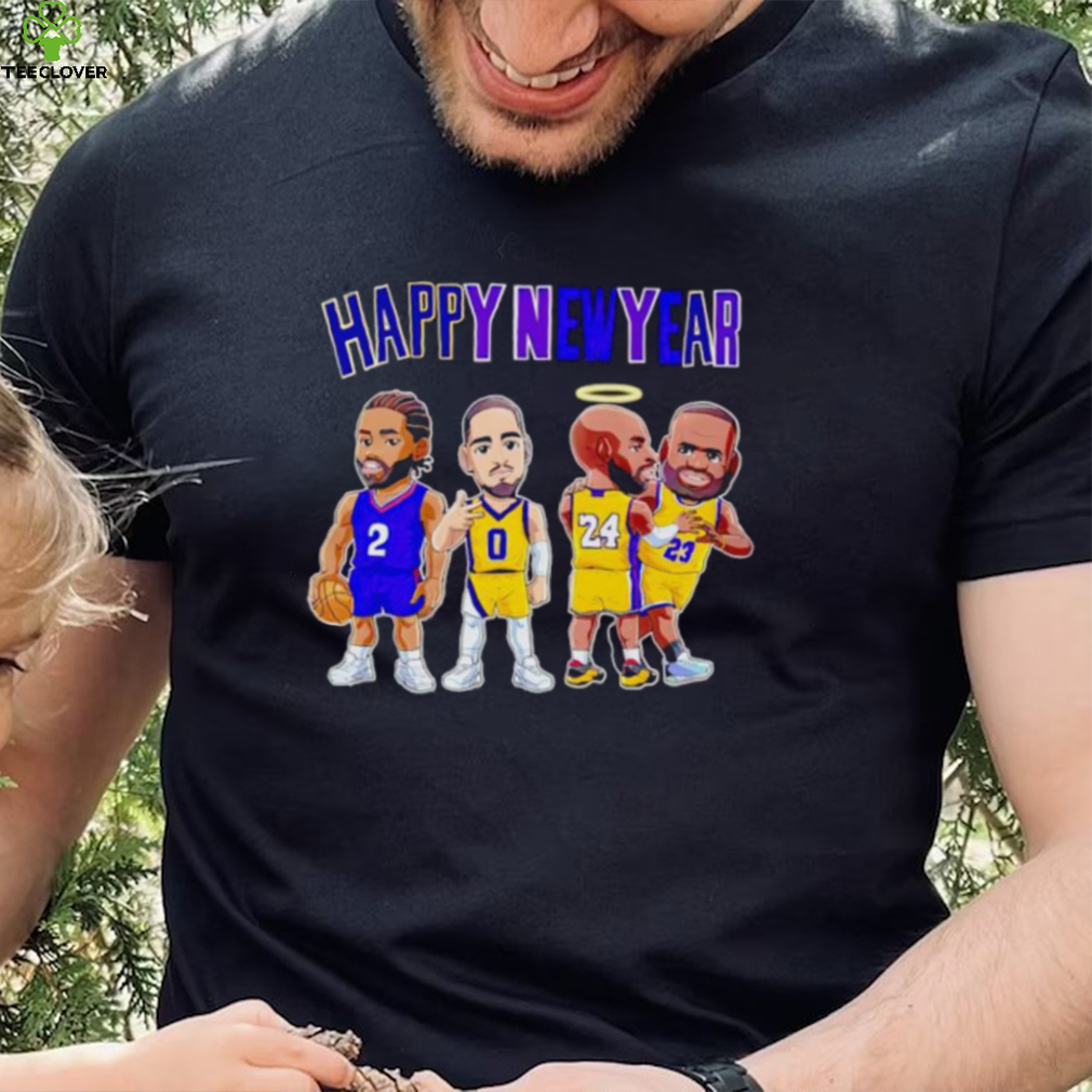 Los Angeles Lakers chibi players Happy New Year shirt