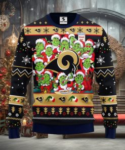 Los Angeles Rams 12 Grinch Xmas Day Christmas Ugly Sweater