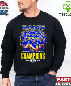 Los Angeles Rams 2024 NFC West Division Champions all team shirt