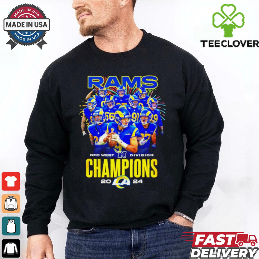 Los Angeles Rams 2024 NFC West Division Champions all team shirt Los Angeles Rams 2024 NFC West Division Champions all team shirt