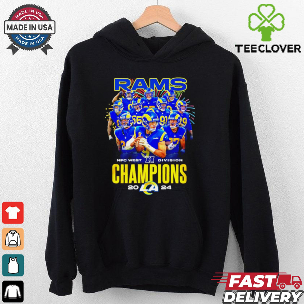 Los Angeles Rams 2024 NFC West Division Champions all team shirt Los Angeles Rams 2024 NFC West Division Champions all team shirt