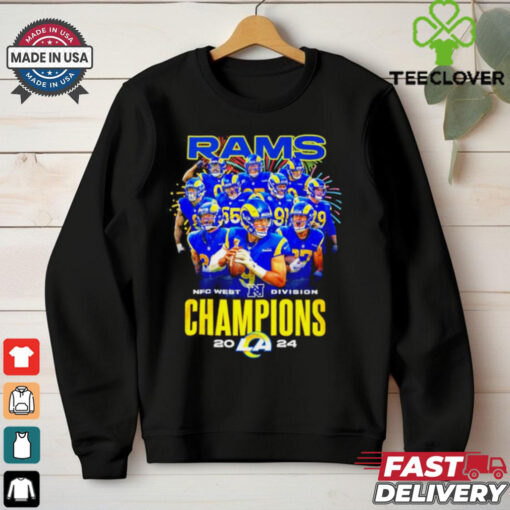 Los Angeles Rams 2024 NFC West Division Champions all team shirt