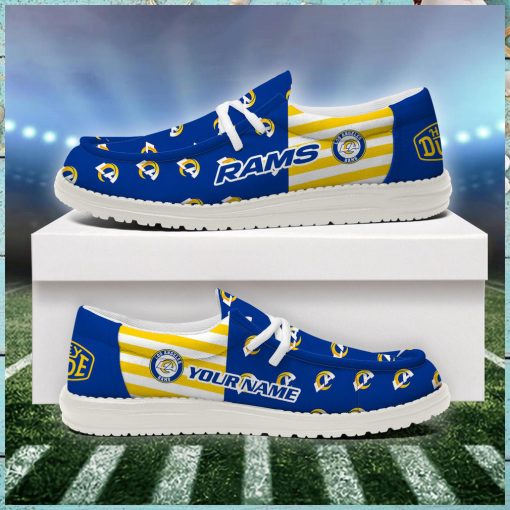 Los Angeles Rams 2024 Version Personalized Hey Dude Shoes