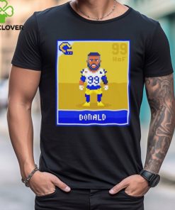 Los Angeles Rams Aaron Donald 99 Hall Of Fame Pixel Shirt