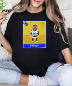 Los Angeles Rams Aaron Donald 99 Hall Of Fame Pixel Shirt